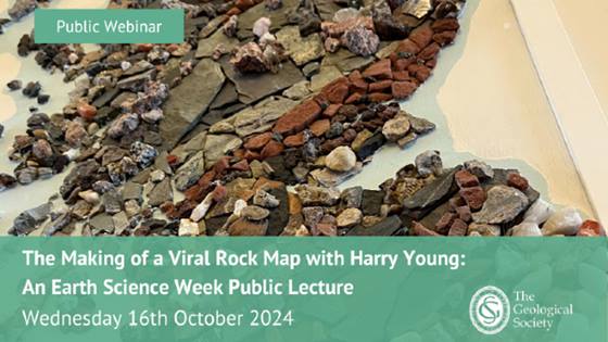 Public Webinar The Making of a Viral Rock Map wit Harry Young: An Earth Science Week Public Lecture Wednesday 16 October 2024